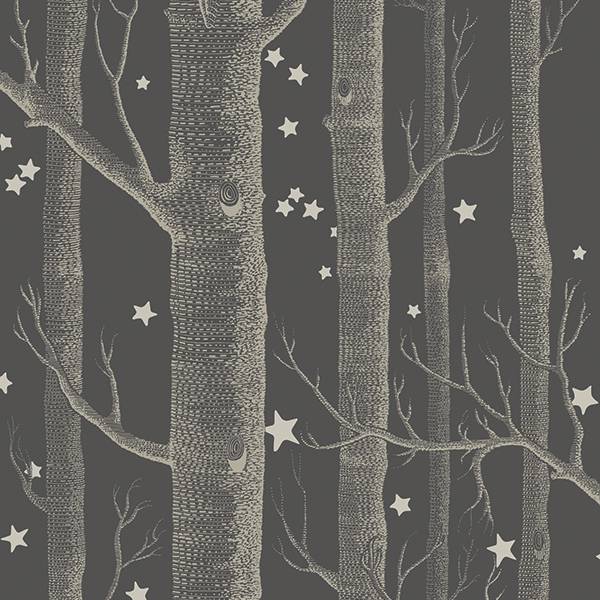 Cole and Son behang - Woods &amp; stars charcoal - 103/11053