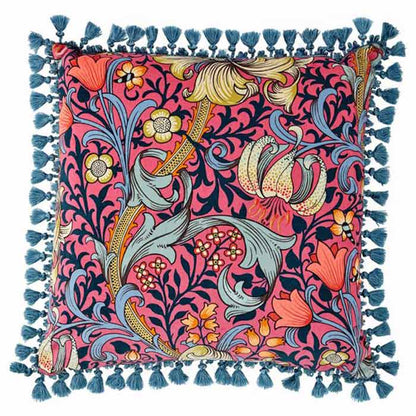 Morris and Co kussen Golden Lily Serotonin Pink