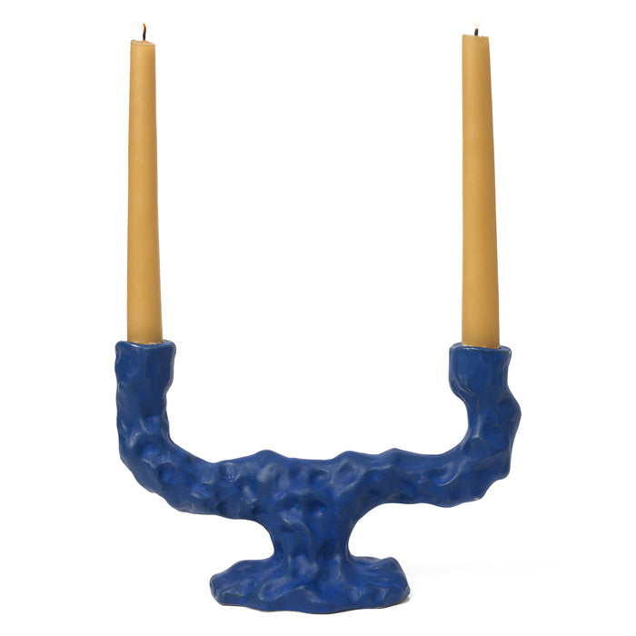 Ferm Living Dito candle holder bright blue