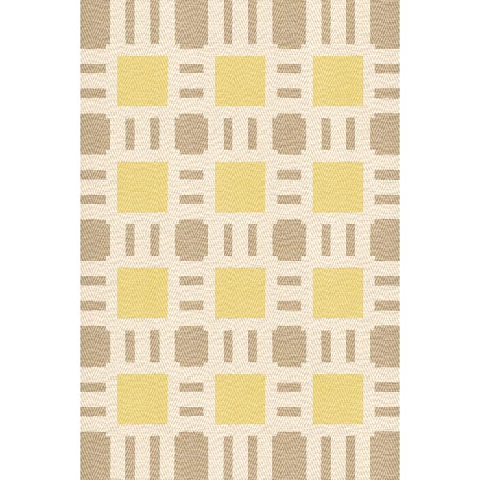 Layered sunny side up Jute vloerkleed