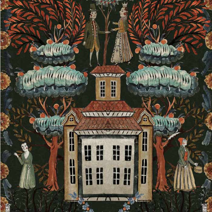 Mind the Gap behang tales of Tyrol Peat Black WP20685