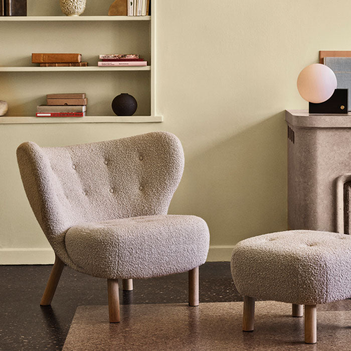 &tradition Little Petra Pouf ATD1 sheepskin