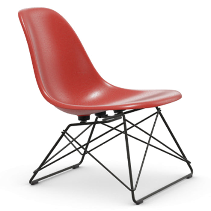 Vitra Eames Fiberglass Side Chair LSR zwart onderstel